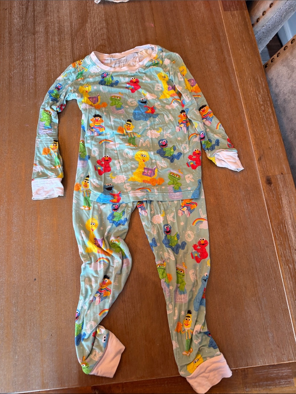 Little Sleepies Light Blue Sesame Street Print Pajama Set